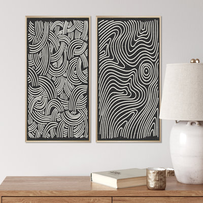 «Japanese Vintage Abstract Abstract Designs XIII», ensemble de 2 reproductions