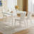 Dining Table Set With 4 Armless Chairs.The Backrest Of The Dining Chair Is Designed With Multiple Vertical Stripes.