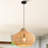 1 - Light 13.7" Boho Hand-Woven Natural Rattan Dome Pendant Light