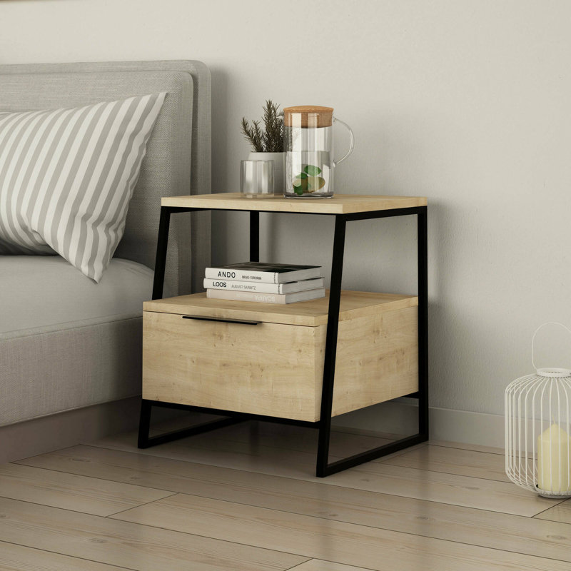 Aires Bedside Table, Oak