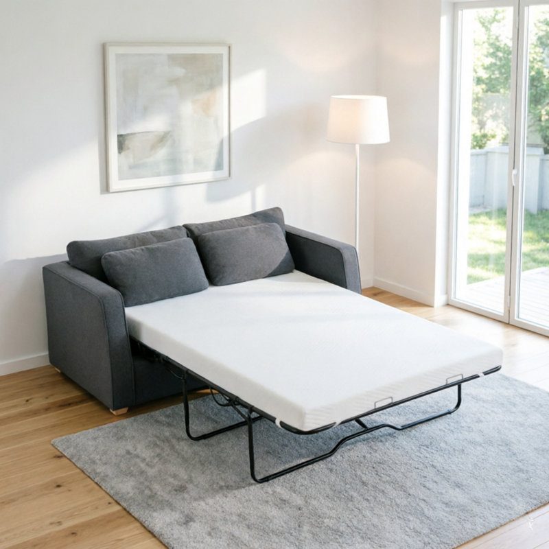 Housse de remplacement pour matelas 4 po en mousse viscoélastique gélifiée rafraîchissante, sans fibre de verre et lavable à la machine (canapé non inclus)