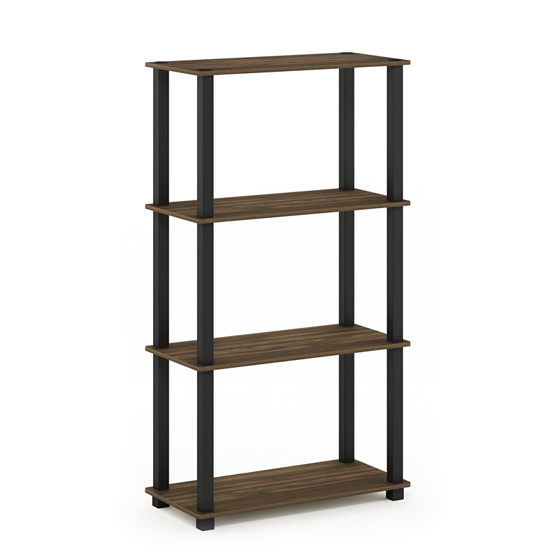 Johnston Etagere Bookcase, Columbia Walnut/Black