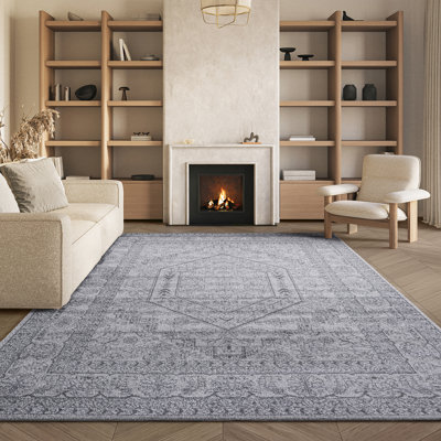 Tapis oriental gris clair / gris foncé Crowborough