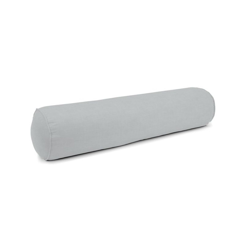 Linen Bolster Pillow Cover & Insert, Gray, 8" x 24"