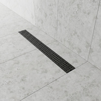 Grille linéaire moderne avec crépine et crochet de levage pour douche de salle de bain