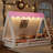 Twin Size House Floor Bed With Tent And Light, Solid Wood Floor Bed With Full-Length Guardrails, Montessori And Childlike Design, White+Pink-1060641462