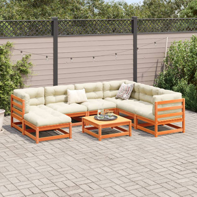 Brayden Studio Garden Sofas Armless 3 Pcs 70X70x67 Cm Solid Wood