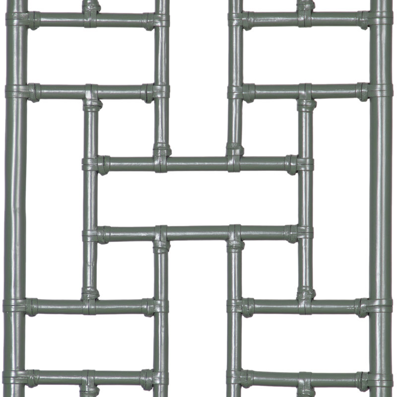 Ohana Rattan Open-Frame Headboard, King, Evergreen