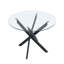 Table de salle à manger ronde, table de salle à manger en verre de 35,5 po avec pieds, table de cuisine moderne pour la maison, salle à manger-133275563