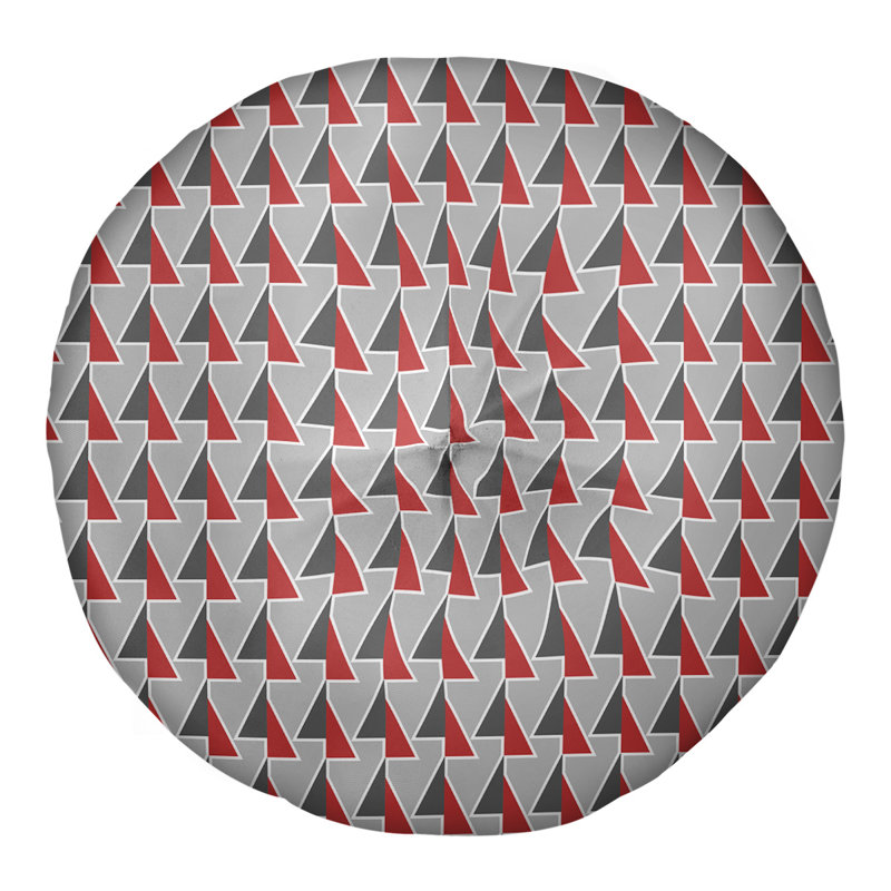 Coussin de sol à flèches changeées, 26 po x 26 po, Rouge