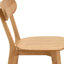 Chaises de cuisine 100% Mid-Century modernes en bois massif de 2 pièces, dossier et pieds courbés pour bar et café