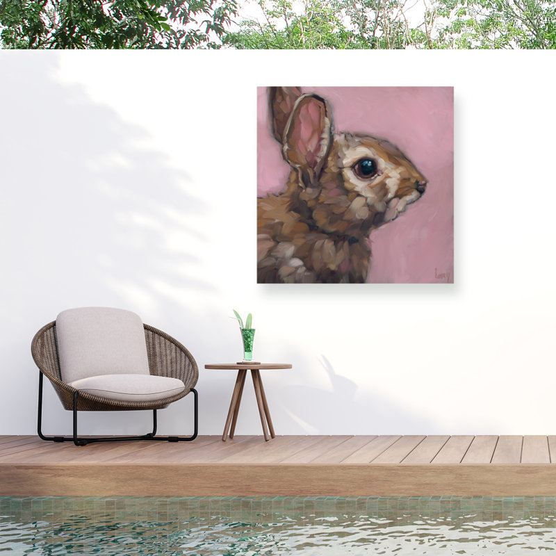 Toile en plein air avec lapin Andrea Lavery, H 18 po x l 18 po