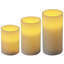 Set of 3 LED Wax Pillars, 3X4,5,6 Inch