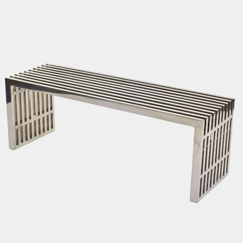  Stratus Stainless Steel Bench Collection, 17" H x 55" W x 16" D