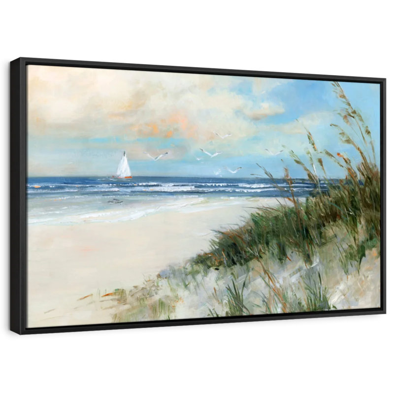 Beach " Oak Island Sunrise Wall Art ", 25" H x 37" W