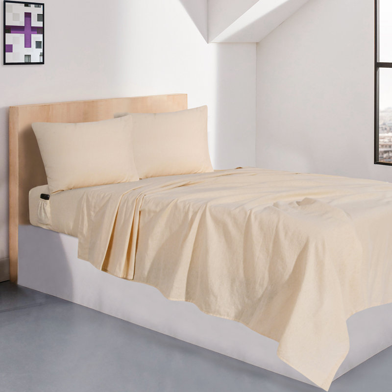 Flannel Sheet Set, Twin, Cream