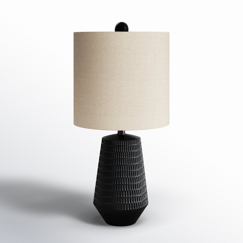Lampe de table Ashyra, Noir, noir, noir, noir