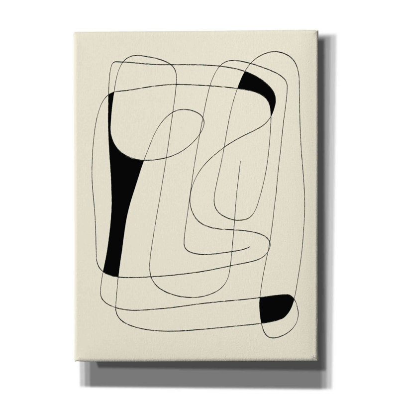 «Lines To Fill 1» par Line and Brush, art mural sur toile, H 54 po x l 40 po x P 1,5 po
