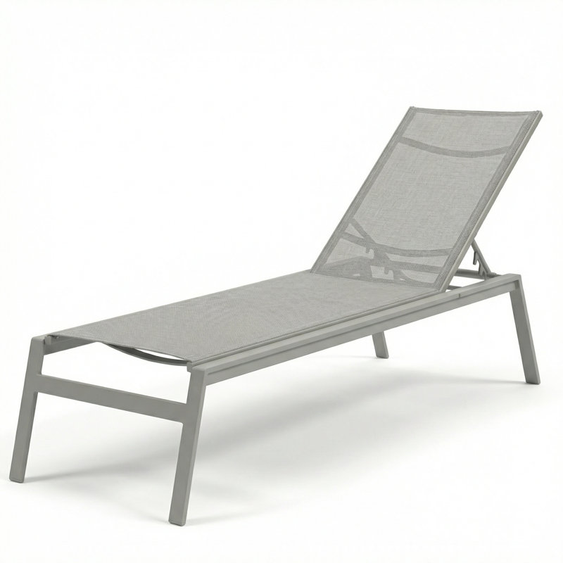  Skyway Chaise, Augustine Alloy II Sling/Matte Gray