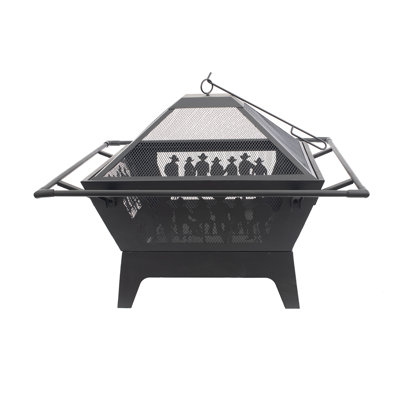 Landreth Square Steel Wood Burning Smokeless Fire Pit