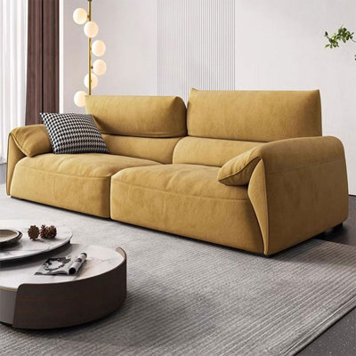 Canapé modulaire jaune en polyester
