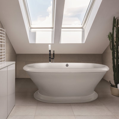 Lauren 70'' x 40'' Soaking Acrylic Bathtub