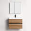 Meuble-lavabo flottant 30 po avec lavabo - Armoire murale tout en bois avec tiroirs à fermeture en douceur, conception à dossier ouvert et plateau en acrylique durable-1504639489