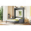Grand lit escamotable mural avec coussin, grand