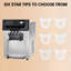 Machine à glaçons de comptoir commerciale à 3 saveurs de 7,4 gallons par heure avec écran ACL et nettoyage automatique pour café-restaurant
