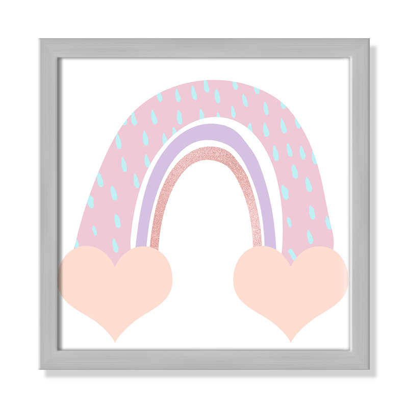 Arc-en-ciel 1, H 13 po x l 13 po x P 1,19 po, Encadré de boîte argent