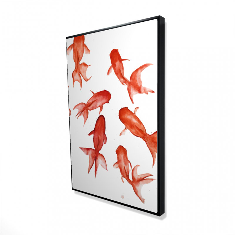 «Poissons rouges», H 36 po x l 24 po