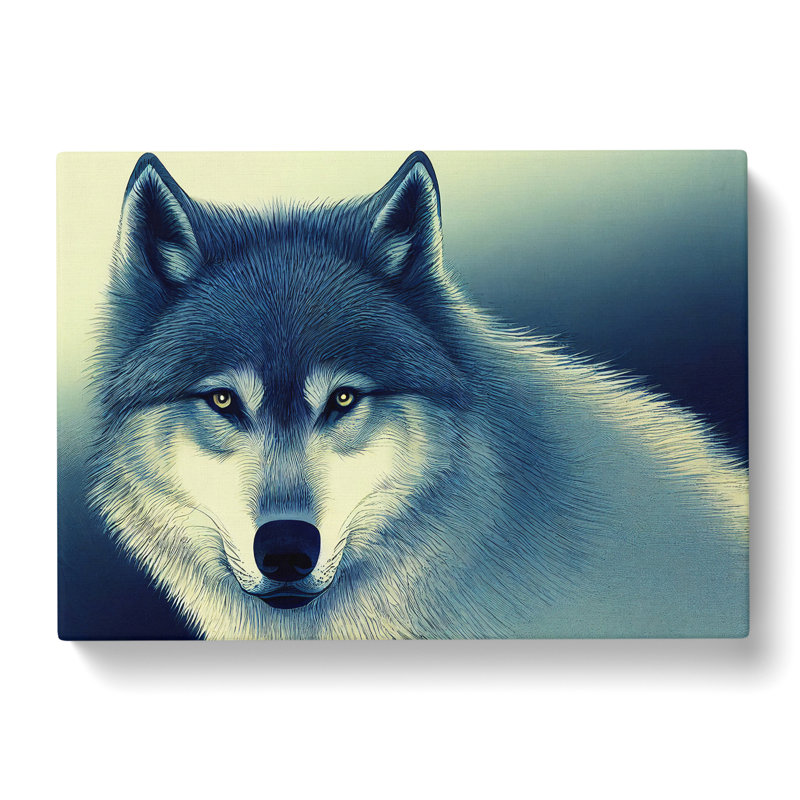 Alluring Wolf - Wrapped Canvas Painting, 35cm H x 50cm W x 3cm D