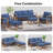 Allcot 75'' Wide Straight Powder Coated Steel Patio Sofa with Cushions-1366331612-1366331585