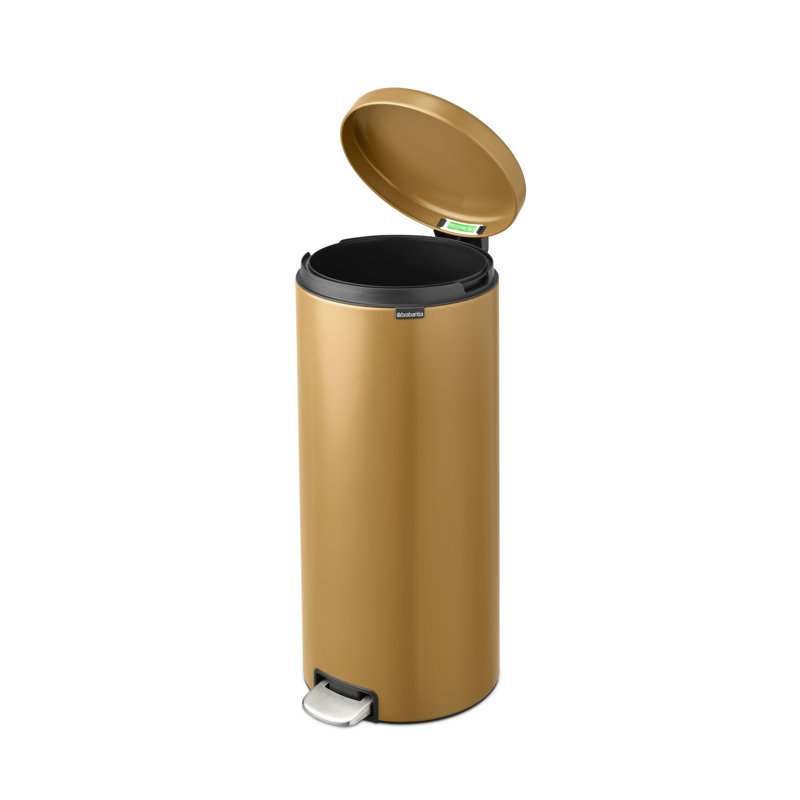 Brabantia NewIcon Soft Closing Pedal Bin, Gold, 30 L