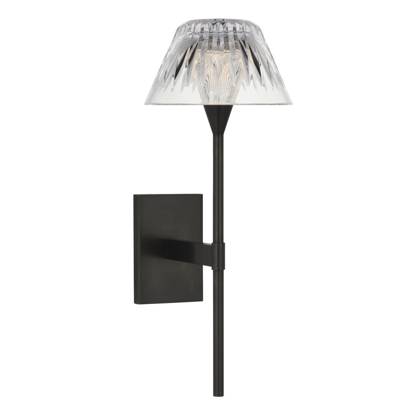 Waterford Blaze Sconce with Clear Crystal, Bronze, 13.75" H x 5.75" W x 7.75" D