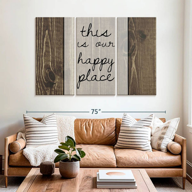 Plaque murale Our Happy Place, H 42 po x l 65 po