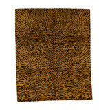 High-Quality Hand-Knotted Camel And Black Area Rug