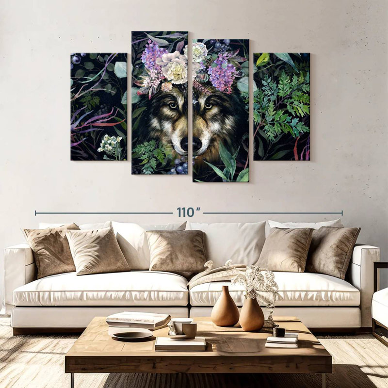 Couronne florale de loup