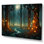 «Glowing Lights In The Full Moon Forest Magic», art mural prairie