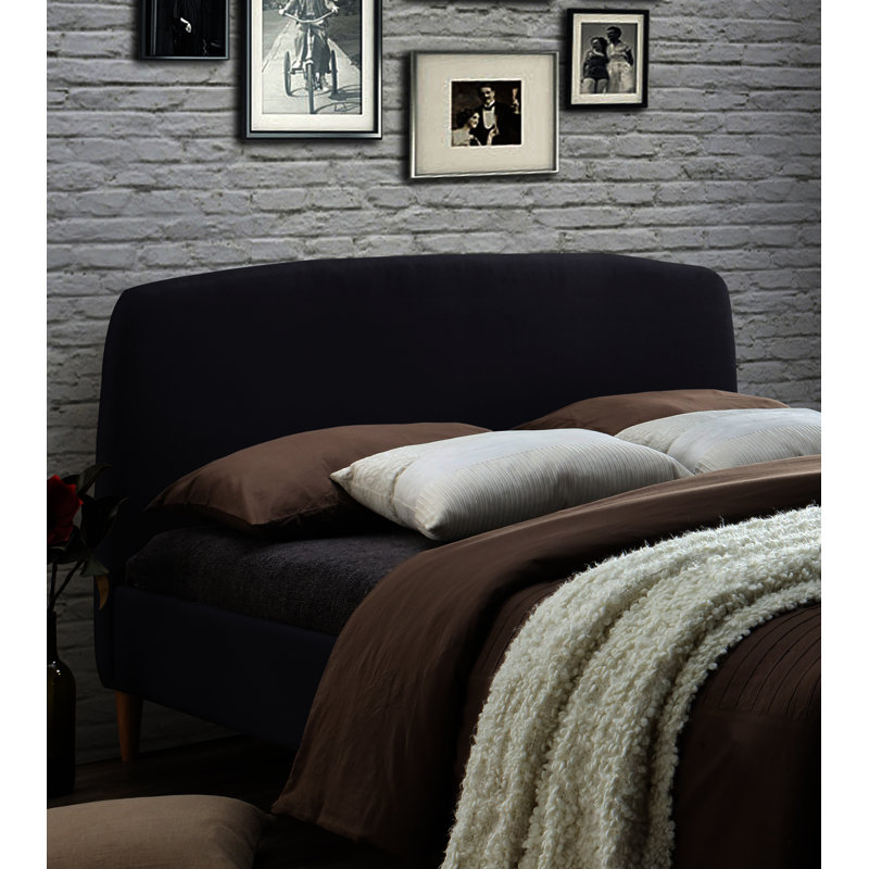Morin Upholstered Bed, Dark Grey, Kingsize (5')