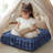 Poly Chenille Square Floor Pillow Cushion-24x24"-1199155367