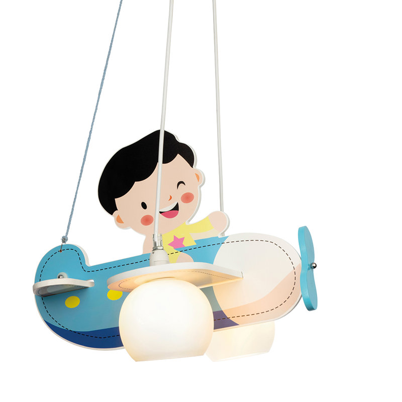 2 - Light Blue/White Novelty Pendant