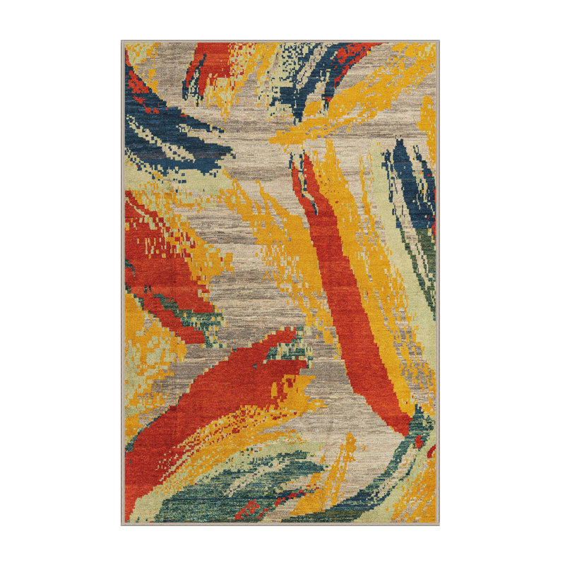 Monyetta Abstract Indoor Rug, Rectangle 6' x 9'