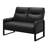 49.6" Faux Leather Mid-Century Loveseat 2 Seater Sofa-1093399743