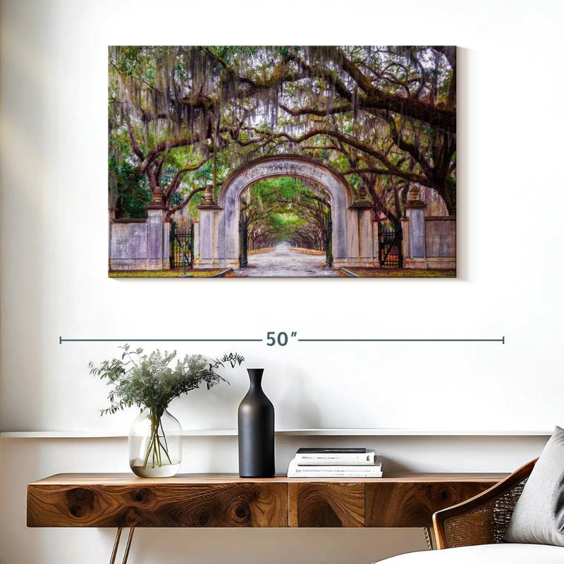 Entrée de la plantation Nicci Wormsloe, H 26 po x l 39 po