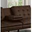 Canapé-lit futon en cuirette avec porte-gobelet et port USB-2077760225