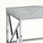 Table basse, accent, cocktail, rectangulaire, salon, métal, stratifié, gris, chrome