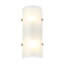 Applique murale Fairchild - noir / nickel poli / laiton satiné - H 15,5 po