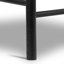 Tabouret de comptoir en bois massif Hamm avec assise tissée