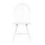 Table ronde blanche avec 4 chaises, table en bois de style, base